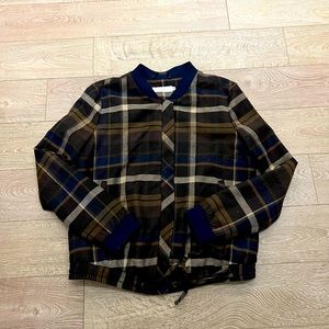 NaraMaxx plaid zip up jacket